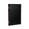 Ghent Enclosed Letter Board, 1 Door, Flannel, Walnut Frame, 2 ft H x 18 in W, Black PN12418B-BK - alternate 1